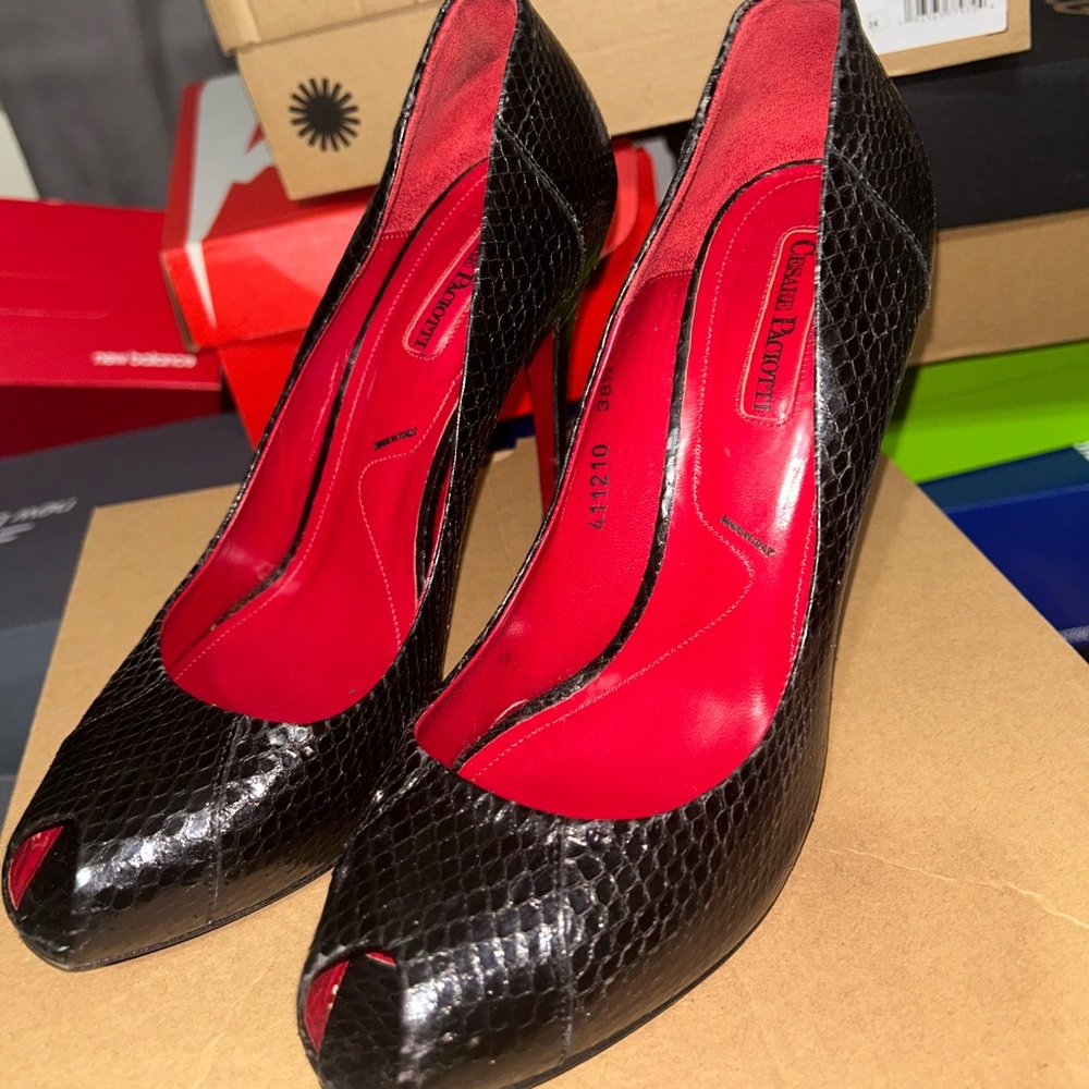 Cesare paciotti snakeskin heels